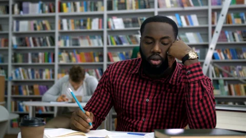 Stock Video Man Stressed During Stud Animated Wallpaper - Free Live Wallpaper