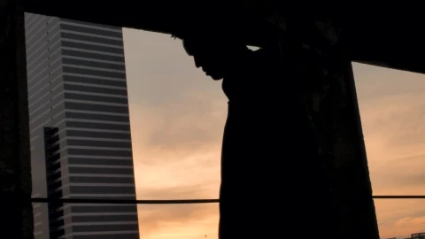 Stock Video Man Stands In The Shadow Animated Wallpaper - Free Live Wallpaper