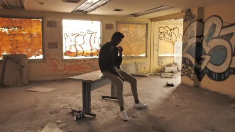 Stock Video Man Smoking In An Abandoned Buildin Animated Wallpaper - Free Live Wallpaper
