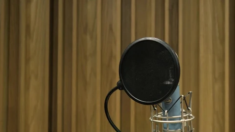Stock Video Man Singing In A Recording Studi Animated Wallpaper - Free Live Wallpaper