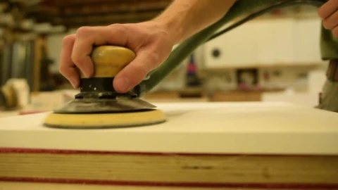 Stock Video Man Sanding A Table With A Sande Animated Wallpaper - Free Live Wallpaper