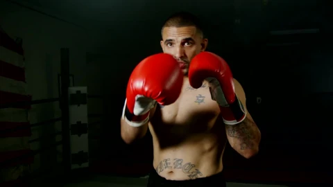 Stock Video Man Punching With Red Boxing Glove Animated Wallpaper - Free Live Wallpaper