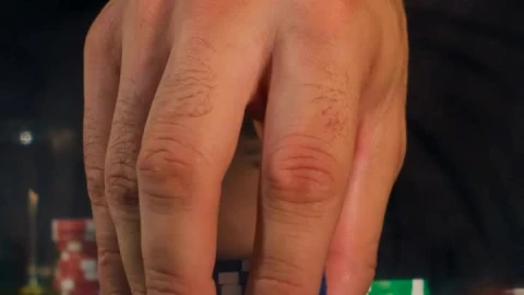 Stock Video Man Playing With A Tower Of Poker Chip Animated Wallpaper - Free Live Wallpaper