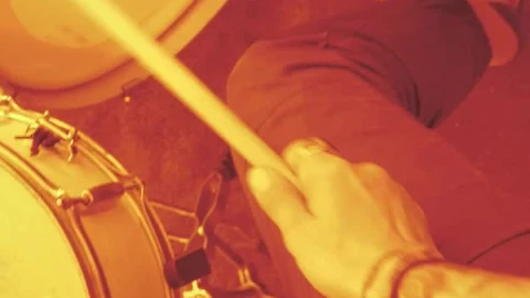 Stock Video Man Playing Drums With Sepia Filte Animated Wallpaper - Free Live Wallpaper