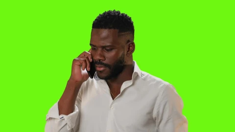 Stock Video Man On A Green Screen On A Phone Cal Animated Wallpaper - Free Live Wallpaper