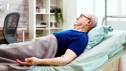 Stock Video Man Lying In Hospital Bed Receiving Treatmen Animated Wallpaper - Free Live Wallpaper