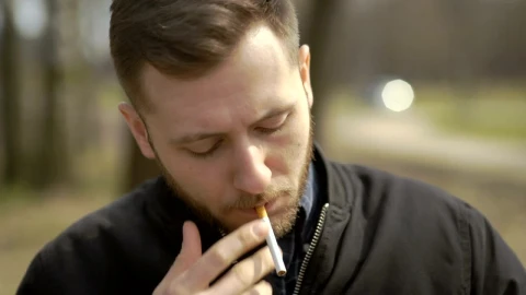 Stock Video Man Lits A Cigarett Animated Wallpaper - Free Live Wallpaper