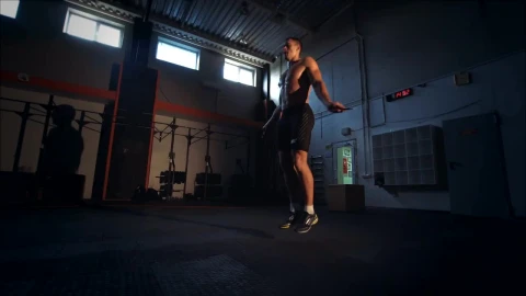 Stock Video Man Jumping The Rope At The Gy Animated Wallpaper - Free Live Wallpaper
