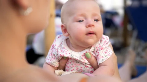 Stock Video Mother With Her Infant At The Seaside Live Wallpaper - Free Live Wallpaper