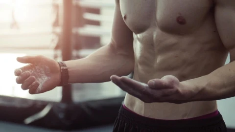Stock Video Motivated Boxer Claps Chalked Hands Live Wallpaper - Free Live Wallpaper