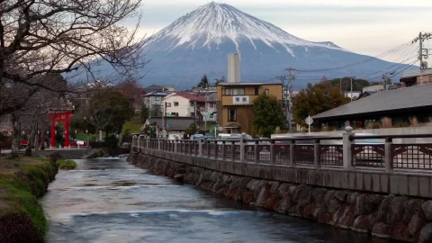 Stock Video Mount Fuji And Traffic Road Live Wallpaper - Free Live Wallpaper