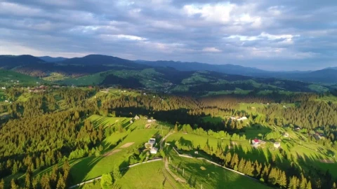 Stock Video Mountainous Landscape In Spring With Cloudy Sky Live Wallpaper - Free Live Wallpaper