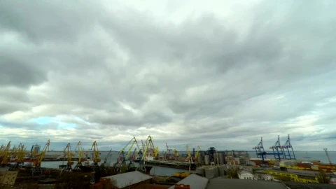 Stock Video Moving Cranes A Trading Port Time Lapse Live Wallpaper - Free Live Wallpaper