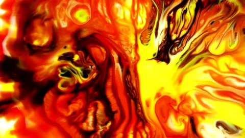 Stock Video Moving Red And Yellow Ink Texture Live Wallpaper - Free Live Wallpaper