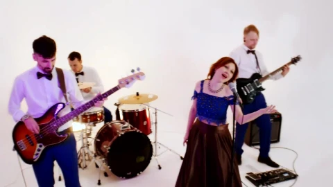 Stock Video Musical Band Playing A Song On A Photo Studio Live Wallpaper - Free Live Wallpaper