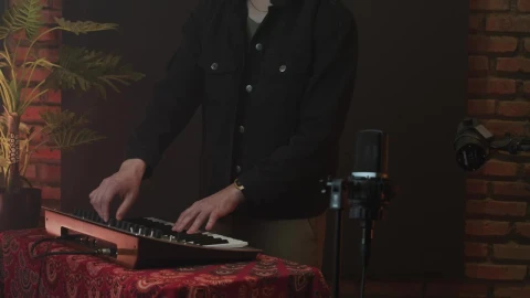 Stock Video Musician Playing A Piano Or A Midi Live Wallpaper - Free Live Wallpaper