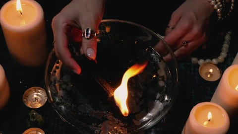 Stock Video Mystic Ritual With Candle Live Wallpaper - Free Live Wallpaper