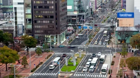 Stock Video Nagoya Urban Landscape With Traffic Live Wallpaper - Free Live Wallpaper