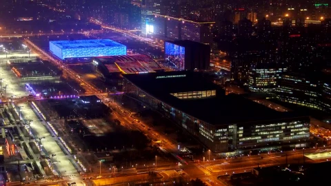 Stock Video National Convention Center In Beijing Live Wallpaper - Free Live Wallpaper