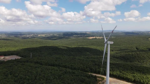 Stock Video Natural Panorama From The Top Of A Windmill Live Wallpaper - Free Live Wallpaper
