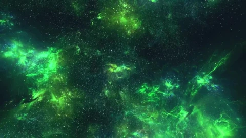 Stock Video Nebulae In Phosphorescent Green Tones In Space Live Wallpaper - Free Live Wallpaper