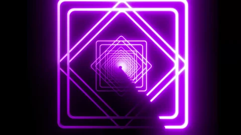 Stock Video Neon Light Diamonds And Squares Forming A Tunnel Live Wallpaper - Free Live Wallpaper