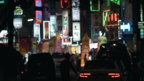 Stock Video Neon Lights And Signs In Korea Live Wallpaper - Free Live Wallpaper