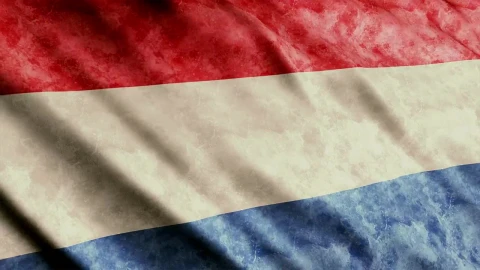 Stock Video Netherlands Flag With Faded Texture While Waving Live Wallpaper - Free Live Wallpaper