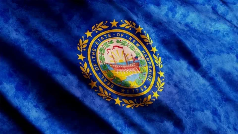 Stock Video New Hampshire Flag Waving Close Up Live Wallpaper - Free Live Wallpaper