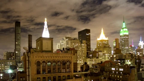 Stock Video New York Buildings At Night Live Wallpaper - Free Live Wallpaper