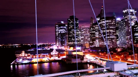 Stock Video New York City View At Night Live Wallpaper - Free Live Wallpaper