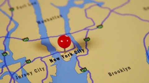 Stock Video New York Marked On A Map Live Wallpaper - Free Live Wallpaper