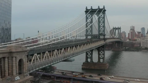 Stock Video New York Vehicular Bridge Aerial View Live Wallpaper - Free Live Wallpaper