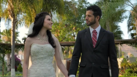 Stock Video Newlyweds Walking Through A Garden Live Wallpaper - Free Live Wallpaper