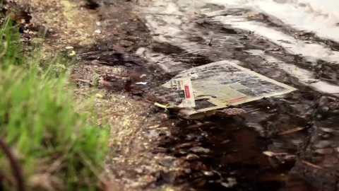 Stock Video Newspaper Abandoned In The Water Live Wallpaper - Free Live Wallpaper