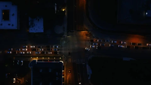 Stock Video Night City Traffic Seen From Above Live Wallpaper - Free Live Wallpaper