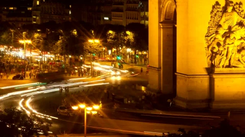 Stock Video Night Roundabout With Fast Motion Traffic Live Wallpaper - Free Live Wallpaper