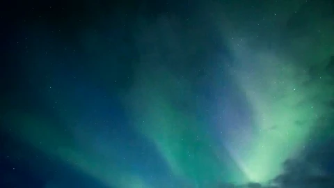 Stock Video Northern Lights Of Blue And Green Colors In The Night Live Wallpaper - Free Live Wallpaper