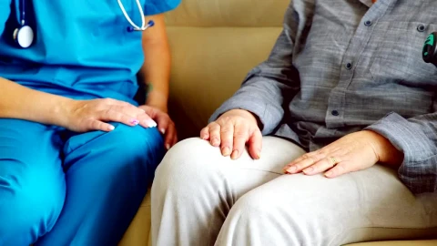 Stock Video Nurse Gives Woman Hope By Holding Hands Live Wallpaper - Free Live Wallpaper