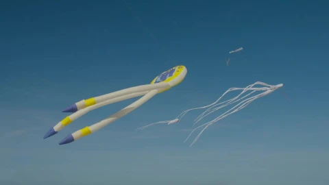 Stock Video Octopus Kites Against A Blue Sky Live Wallpaper - Free Live Wallpaper