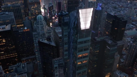 Stock Video Office Buildings In Manhattan Aerial Shot Live Wallpaper - Free Live Wallpaper