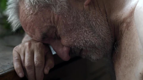 Stock Video Old And Depressed Man Overthinking Live Wallpaper - Free Live Wallpaper