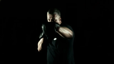 Stock Video Old Boxer Training In A Dark Room Live Wallpaper - Free Live Wallpaper