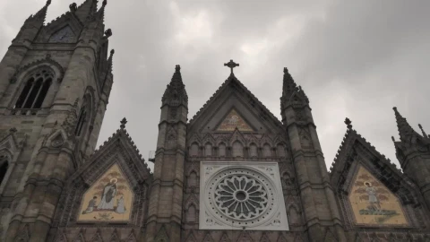 Stock Video Old Cathedral Looking Closely At The Top Live Wallpaper - Free Live Wallpaper