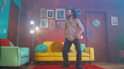 Stock Video Old Fashioned Man Dancing In The Living Room Live Wallpaper - Free Live Wallpaper