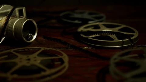 Stock Video Old Film Cartridges And Vintage Projector Live Wallpaper - Free Live Wallpaper