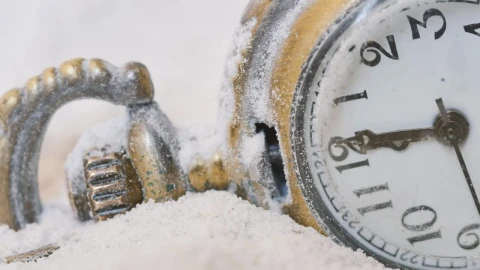 Stock Video Old Pocket Watch On Snow Live Wallpaper - Free Live Wallpaper