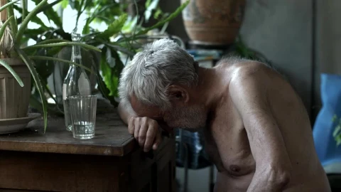 Stock Video Old Poor Man Depressed And Drunk Live Wallpaper - Free Live Wallpaper