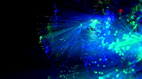 Stock Video Optic Fiber Glowing In Blue Live Wallpaper - Free Live Wallpaper