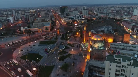 Stock Video Orange Lights Around A Mosque Live Wallpaper - Free Live Wallpaper